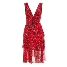 Quiz Ladies Petite Animal Print Midi Dress - Red