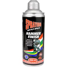 Sprayon - Hammer Finish Lacquer Spray Paint - Silver (2 Pack)