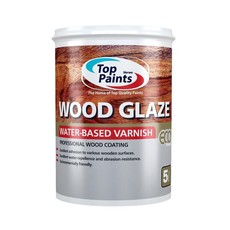 Top Paints Wood Glaze Water-Based Marine Varnish Gloss 5L-Clear