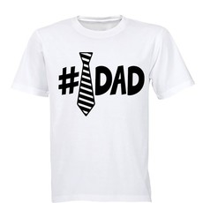 #Tie - Dad - Adults - T-Shirt - White