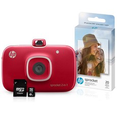 HP Sprocket 2-in-1 Smartphone Printer & Camera Red (Parallel Import)
