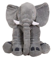 Totland Elephant Pillow Short Plush - Dark Grey