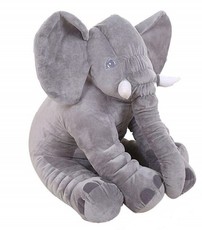 Totland Elephant Plush Pillow - Grey (40cm)