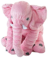 Totland Elephant Plush Pillow - Pink (30cm)