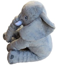 Totland Fluffy Elephant Pillow - Dark Grey
