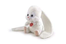 Trudi Long Ears White Rabbit Plush - 16cm