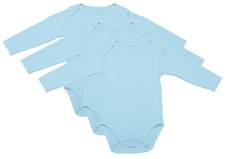 PepperST Blue Long Sleeve Baby Grow - 12-18 Months (3 Pack)
