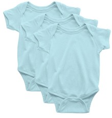 PepperST Blue Short Sleeve Baby Grow - 12-18 Months (3 Pack)