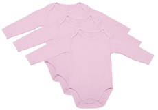 PepperST Pink Long Sleeve Baby Grow - 12-18 Months (3 Pack)