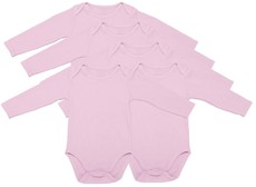 PepperST Pink Long Sleeve Baby Grow - 12-18 Months (5 Pack)