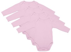 PepperST Pink Long Sleeve Baby Grow - 6-12 Months (4 Pack)