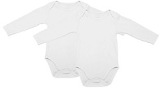PepperST White Long Sleeve Baby Grow - 12-18 Months (2 Pack)