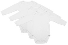 PepperST White Long Sleeve Baby Grow - 12-18 Months (3 Pack)