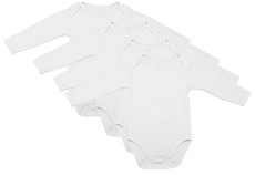 PepperST White Long Sleeve Baby Grow - 12-18 Months (4 Pack)