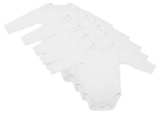 PepperST White Long Sleeve Baby Grow - 12-18 Months (5 Pack)