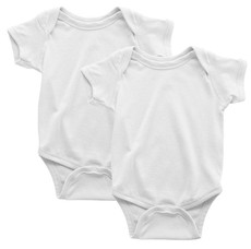 PepperST White Short Sleeve Baby Grow - 12-18 Months (2 Pack)