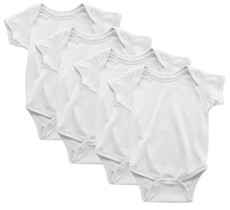 PepperST White Short Sleeve Baby Grow - 12-18 Months (4 Pack)