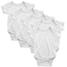 PepperST White Short Sleeve Baby Grow - 12-18 Months (5 Pack)