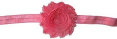 Baby Headbands Girl's Fine Flower Headband Solid - Coral (3 months - 8 Years)