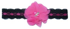 Baby Headbands Girl's Stylish Headband - Black & Hot pink
