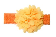 Chiffon Flower Headband - Orange