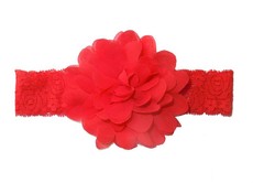 Chiffon Flower Headband - Red