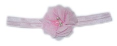 Diamante Solid Headband - Baby Pink