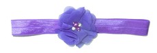 Diamante Solid Headband - Purple