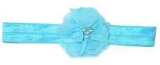 Diamante Solid Headband - Turquoise
