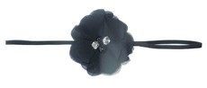 Diamante Thin Headband - Black
