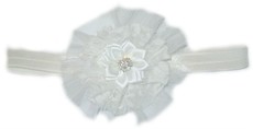 Lace Flower Headband - White