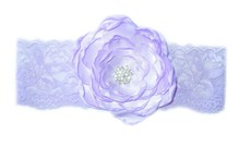 Layered Satin Flower Headband - Lilac