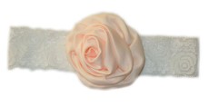 Puffy Rose Headband - Apricot