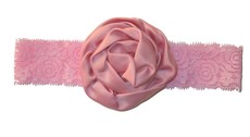 Puffy Rose Headband - Dusty Pink