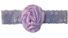 Puffy Rose Headband - Lilac