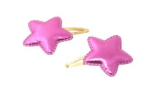 Set of 2 Star Hairclips - Hot Pink (3 Months - 12 Years)