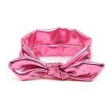 Top Knot Metallic Headband for Baby Girls - Pink