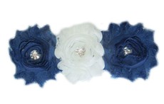 Triple Diamante Blue Headband
