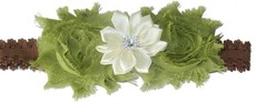 Triple Flower Headband - Green