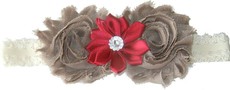 Triple Flower Headband - Khaki