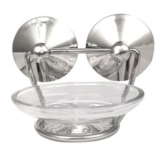 Wildberry - Iron and Glass Soap Dish - Chrome