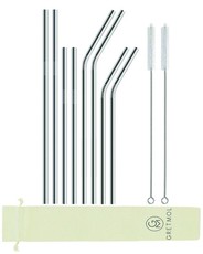 Reusable Stainless Steel Straws - 8 Pack Combo