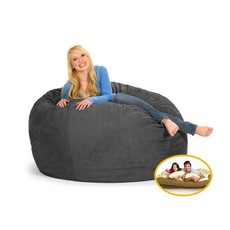 Comfyzak 120cm Beanbag - Charcoal Suede