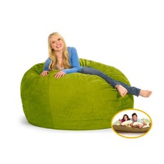 Comfyzak 120cm Beanbag - Fern Green Suede