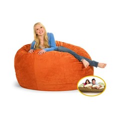 Comfyzak 120cm Beanbag - Orange Suede