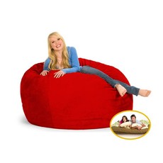 Comfyzak 120cm Beanbag - Red Suede
