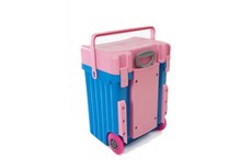 Cadii School Bag - Pink Lid with Blue Body