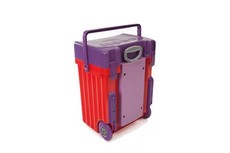 Cadii School Bag - Purple Lid with Red Body