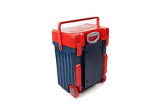 Cadii School Bag - Red Lid with Navy Body