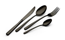 Berlinger Haus 16 Piece Stainless Steel Mirror Finish Cutlery Set - Black